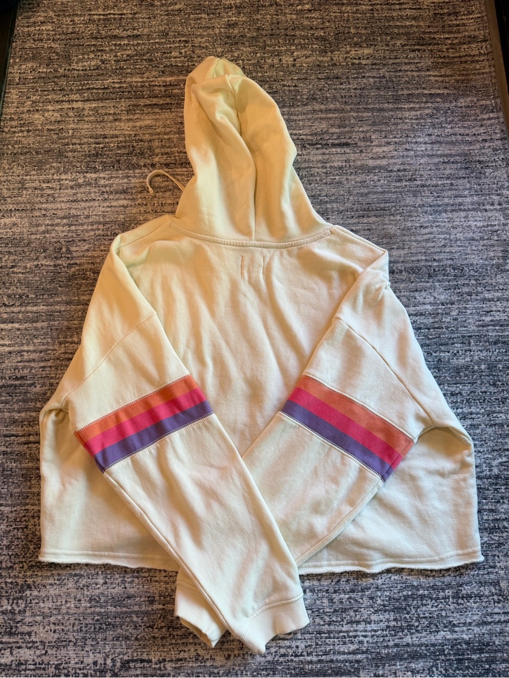 Salt Life Cream Hoodie with Lavender Trim